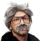 WIG ME UP - 4129-P103-68A Fasching Karneval Halloween Opa Kauz Professor kauziger Alter Großvater...