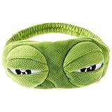 Grüner Frosch 3D Augenmaske Abdeckung Frosch Schlaf Lidschatten Weicher Fluff Cartoon Schlafendes...