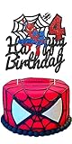 Tortendeko 4. Geburtstag Junge Spiderman Tortendeko Happy Birthday Tortendeko Cake Topper 4....