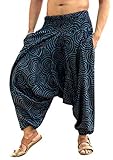 Sarjana Handicrafts Indische ethnische Herren Damen Baumwolle Harem Hippie Hose mit Taschen für...