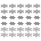 30Pcs Schneeflocke Patches Hand Häkeln Spitze Doilie für Handwerk Schneeflocke Mini Deckchen...