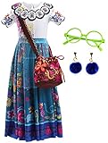 LCXYYY Mirabel Madrigal Cosplay Kostüm Verkleidung Mirabel Ballerina Kleid und Tasche 2-teiliges...