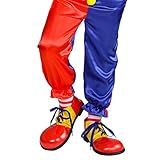 NET TOYS Bunte Clown Schuhe für Kinder Clownschuhe Zirkus Clownsschuhe Harlekin Kinderschuhe