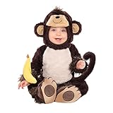Amscan - Kinderkostüm frecher kleiner Affe, Baby Kostüm, Karneval, Fasching, Mottoparty