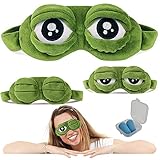 SwirlColor Schlafmaske Augenbinde Augenklappe Kreative Cartoon Frosch Augenmaske Augenabdeckung...