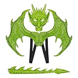 Yeeteesy Halloween Drachen Flügel Schwanz Masken Set, Maskerade Kostüm Cosplay Party Geschenk...