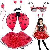 Shengruili Kostüm Kinder Marienkäfer,Ladybug Kostüm Set,Ladybug Kostüm Kinder,Kinder...