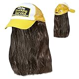 Widmann 05934 - Trucker Cap mit Haaren, Verstellbar, Cap, Hut, Kopfschmuck, Accessoire, Mottoparty,...