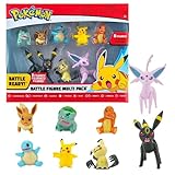 Pokémon Kampffiguren, 8 Stück, mit Charmander, Bulbasaur, Squirtle, Mimikyu, Pikachu, Eevee,...