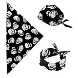 WIDMANN MILANO PARTY FASHION - Bandana Totenkopf, Piraten Kopftuch, ca. 55 x 55 cm, Karneval,...