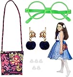 LOPOTIN 3TLG Encanto Kostüm Mirabel Perücke mit Glasses Madrigal Cosplay Set Halloween Kostüm...