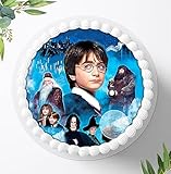 Für den Geburtstag ein Tortenbild, Zuckerbild mit dem Motiv: Harry Potter, Essbares Foto für...