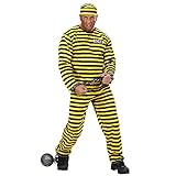 Widmann - Kostüm Häftling, Oberteil, Hose und Kopfbedeckung, Insasse, Sträfling, Gefangener,...