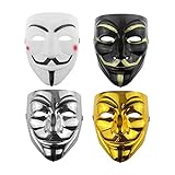 Udekit Hacker Maske V für Vendetta Maske für Kinder Frauen Männer Halloween Kostüm Cosplay...