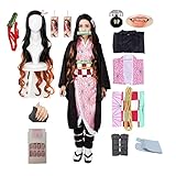 kelihood Japanischer Anime Cosplay: Kamado,Nezuko-Cosplay Kostüm Kimono Set Anime Cosplay Kostüm...