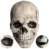 Skelett Halloween Maske Herren,Totenkopf Maske Erwachsene,Skelett Schädel Horror Maske mit...