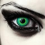 DESIGNLENSES, Gift- grüne farbige Kontaktlinsen ohne Stärke, 1 Paar (2 Stück), für Halloween...