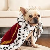 Lovelyshop Pet Serial Lux Fell Katze Hund Umhang für Halloween Kostüme, König Königin Prinz und...