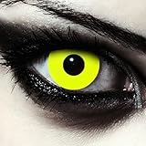 DESIGNLENSES, Farbige gelbe Halloween Jeffrey Dahmer Kostüm Kontaktlinsen, 1 Paar (2 Stück),weiche...