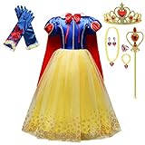 Lito Angels Prinzessin Schneewittchen Kleid Kostüm Verkleidung mit Umhang und Zubehör für Kinder...