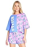 Disney Schlafanzug Damen Kurz, Pyjama Damen Teenager, Pyjama Set Cami Top und Schlafshorts...