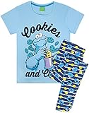 Cookie Monster Damen der Frauen Erwachsenen-Pyjamas Nachtwäsche PJ Set L