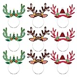 BESTOYARD 9 stücke Weihnachten Rentiergeweih Stirnband Haarbänder für Erwachsene Kinder...