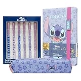 Disney Lilo & Stitch Schreibwaren Set, A5 Notizbuch, Federmäppchen und Kugelschreiber, Schulsachen...