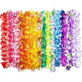 JOYIN Toy 36 Stücke Hawaii Blumenketten Hawaiikette Halskette Tropischen Hawaiianischen Luau Blumen...