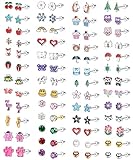 MILACOLATO 51Paar Kinder Ohrringe Für Mädchen, Süße Kleine Ohrstecker Set Mit Hypoallergenen...