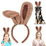 Sibba Plüsch-Hasenohren-Stirnband 1 Stück Kaninchenohren-Accessoire Ostern Cosplay Weihnachten...