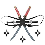 Udekit Ninja Rucksack Katana Krieger Waffen Set Für Kinder Halloween Mottoparty Karneval Dress Up...