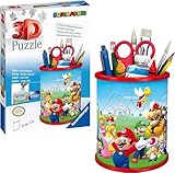 Ravensburger 3D Puzzle Utensilo Super Mario 11255 - 54 Teile - Stiftehalter für Super Mario Fans ab...