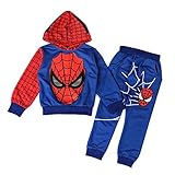 ALANTOP Jungen Casual Trainingsanzug Hoodies Kinder 2-teiliges Outfit Cosplay Superheld Spinne...