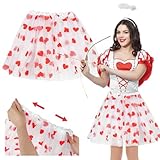 Karneval Damen Kostüm Tüllrock Weiß Tutu Rock Minirock Kurz Tüllrock Petticoats Prinzessin...