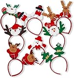 The TWIDDLERS 8 Weihnachtliche Haarreifen, Rentiergeweihe und Kopfschmuck für Kinder und Erwachsene...