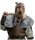 keland Viking Fell Schulter Umhang Mittelalter Schulterfell Kunstpelzkragen Kunstfell Kragen...
