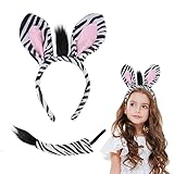ACWOO Tier Kostüm Set, Haarreif mit Schwanz, Stirnband, Fasching, Mottoparty, Halloween Kostüme...
