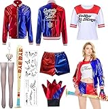 Sunshine smile Bösewicht Kostüm Kit enthalten Jacke T-Shirt,Shorts und Handschuh Ballon...