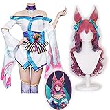 FZYUYU anime cosplay perückeSpiel Ahri Cosplay Kostüm Lol Ahri Spirit Blossom Perücken Das...