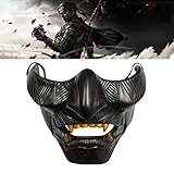 QoFina Halloween Requisiten Dekorationen, Ghost of Tsushima, Jin Sakai Maske Erwachsene Lustiger...