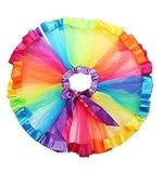 HaimoBurg Mädchen Kinder Regenbogen Tüllrock Tütü Tutu Ballettrock Tanzkleid Ballettkleid...