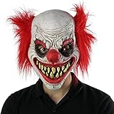 PARTYGEARS Clown-Maske, realistische Halloween-Party, Latex, gruselige Maske für Kinder,...