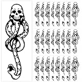 30 Stück Temporäre Tattoos,Todesser Tattoo, Todesser Dark Mark Temporäre Tattoo,Mamba Schädel...