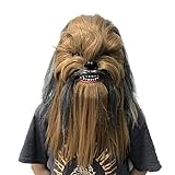 Hworks Chewbacca Kopfbedeckung Vollgesichtsmaske Latex Cosplay Kostüm Requisiten für Halloween...