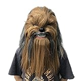 Hworks Chewbacca Kopfbedeckung Vollgesichtsmaske Latex Cosplay Kostüm Requisiten für Halloween...