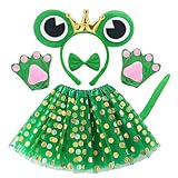 EUPSIIU 6 Stück Froschkostüm für Kinder Halloween Tierkostüm Frosch Stirnband Schleife...