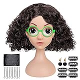 HONMOK Mirabel Perücke Set, Mirabel Wig mit Ohrringe&Brille, Mirabel Cosplay Set, Mirabel Kostüm...