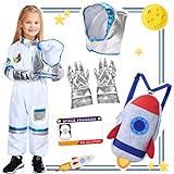 vamei Astronaut Kostüm Kinder mit Astronauten Helm Kinder Astronaut Handschuhe Raketen Rucksack...
