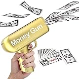 Qikam Geld Pistole Set Geldpistole Spielzeug Mit 100 Stück 100 Dollar Scheine, Cash Spritzpistole...